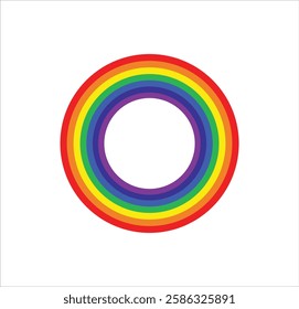 Rainbow Circle Design - Rainbow color set