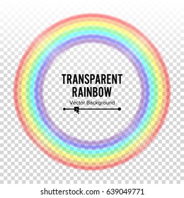 Rainbow Circle Element Vector. Color Spectrum. Colorful Round Element. Gay, Homosexual Symbol. Abstract Rainbow Illustration Isolated On Transparent Background.