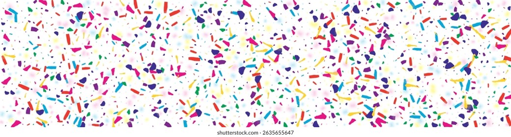 Rainbow Circle Fun Vector Transparent Panoramic Background. Intense Independence Dot Backdrop. Cheerful Confetti Transparent Banner. Colorful Fraction Flying Card.