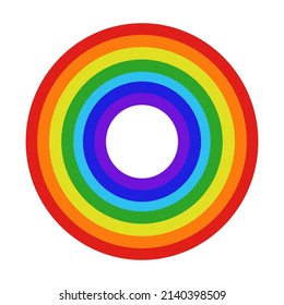 Rainbow circle hand drawn background.