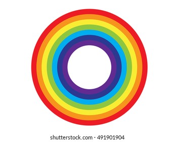 Rainbow Circle Icon ,vector