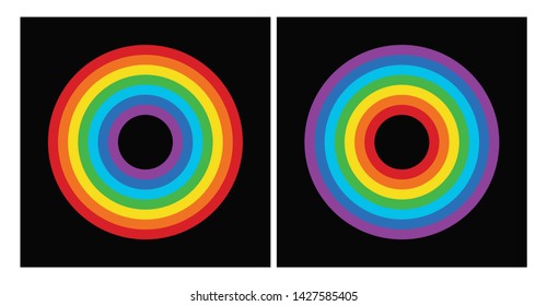Rainbow Circle icon ,vector design