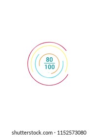 Rainbow circle for infographics 1