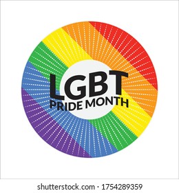 Regenbogenkreis für LGBT-Vormonat-Vektordesign