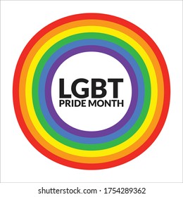 rainbow Circle For LGBT Pride month vector design
