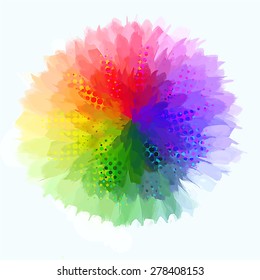 Rainbow circle palette. Vector version