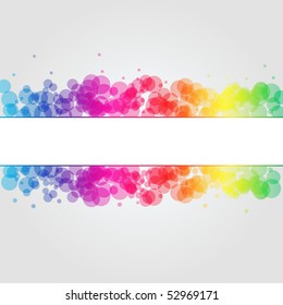 Rainbow circle pattern background - vector illustration