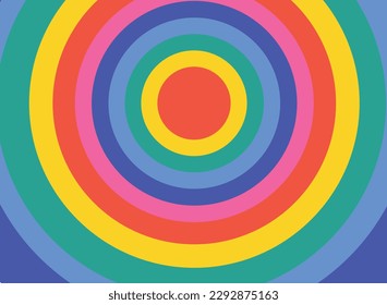 Rainbow Circle Vector Icon Abstract
