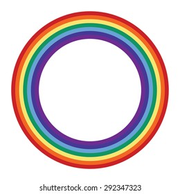 Rainbow Circle Vector, Pride Circle, Logo Design