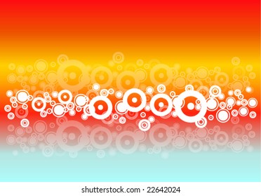 Rainbow circles - vector
