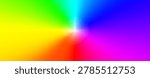 Rainbow circular radial gradient background. Vibrant spectrum color wheel with full hues range. Round RGB palette abstract. Vector illustration