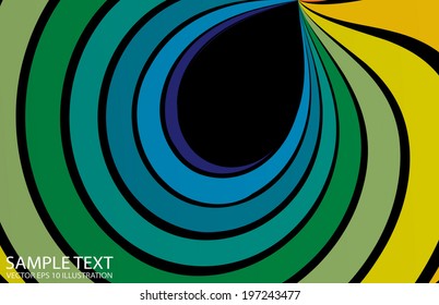 Rainbow circular vector background illustration - Colorful vector circles background  template