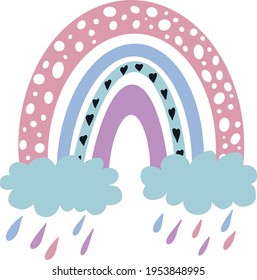 Rainbow clip art, Rainbow digital, Modern Rainbow, Baby clip art