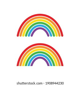 Rainbow Clip Art Vector Illustration.