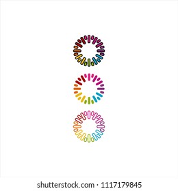 Rainbow clockwise or loading element vector design