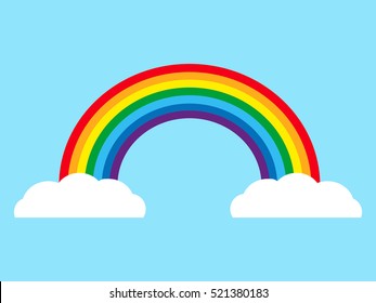 rainbow and cloud