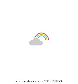 Rainbow Cloud - Climate and weather icon color
