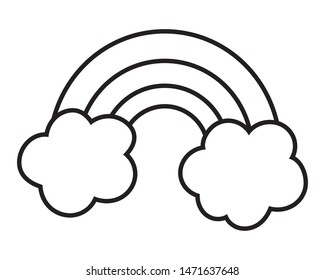 Rainbow Cloud Draw Design Stock Vector (Royalty Free) 1471637648 ...