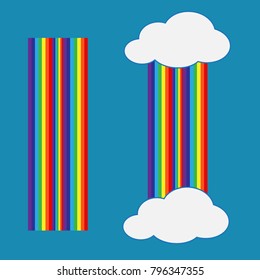 rainbow with cloud icon