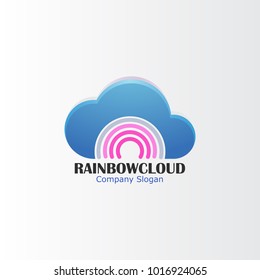 Rainbow cloud logo