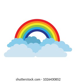 rainbow and cloud in the sky