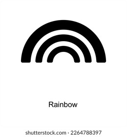 Rainbow Cloud and weather icon concept