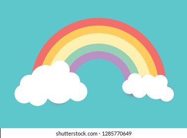 rainbow and clouds