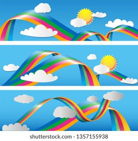 rainbow and clouds