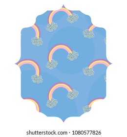 rainbow and clouds design