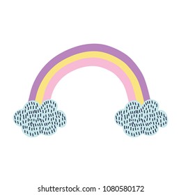 rainbow and clouds design
