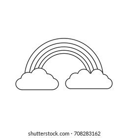 Rainbow Clouds Icon Stock Vector (Royalty Free) 708283162 | Shutterstock