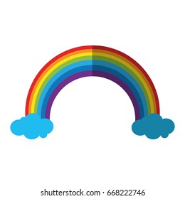 rainbow and clouds icon image 