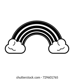 rainbow with clouds icon image 