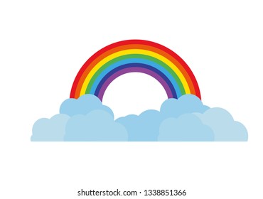 rainbow and clouds icons