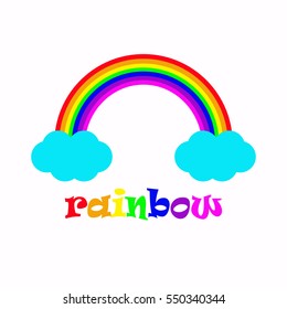 Rainbow Clouds Logo Design Element Rainbow Stock Vector (Royalty Free ...