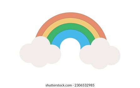 Rainbow with clouds with nice color