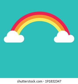 rainbow and clouds in the sky