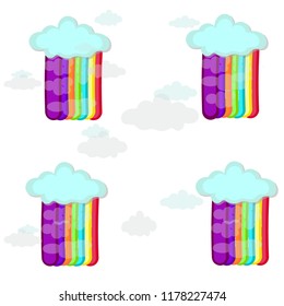 rainbow clouds sky pattern 