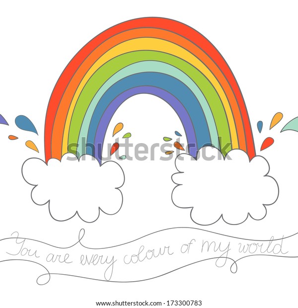 Rainbow Clouds You Every Colour My Stock Vector (Royalty Free ...