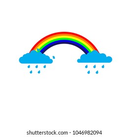 Rainbow in cloudy skies