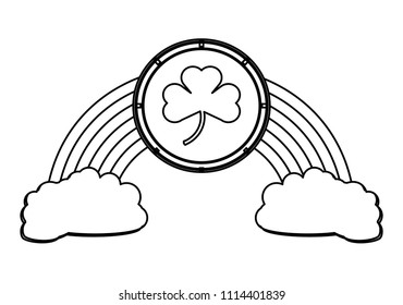 rainbow and clover icon