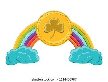 rainbow and clover icon