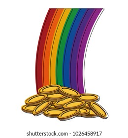 Rainbow with coins