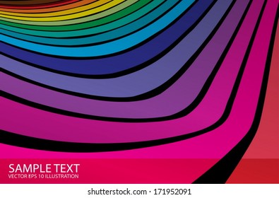 Rainbow color abstract artistic vector design background   illustration  - Vector design rainbow striped background 