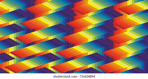 rainbow color abstract geometric pattern texture background vector