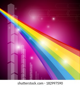 Rainbow Color Abstract Transparent Background