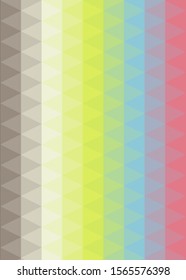 Rainbow Color Abstract trianglify Generative Art background illustration