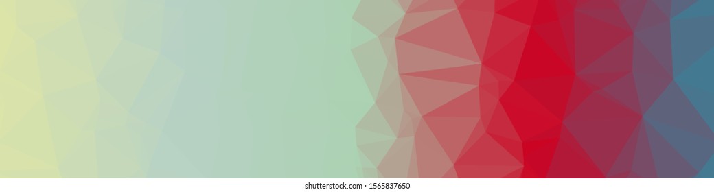 Rainbow Color Abstract trianglify Generative Art background illustration