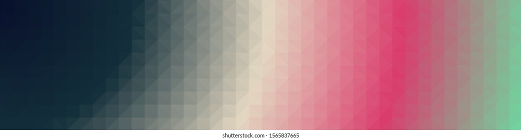 Rainbow Color Abstract trianglify Generative Art background illustration