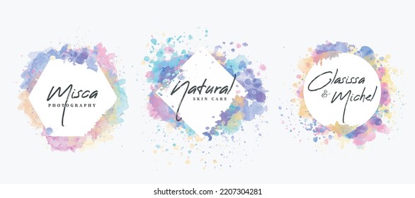 Rainbow color abstract watercolor background